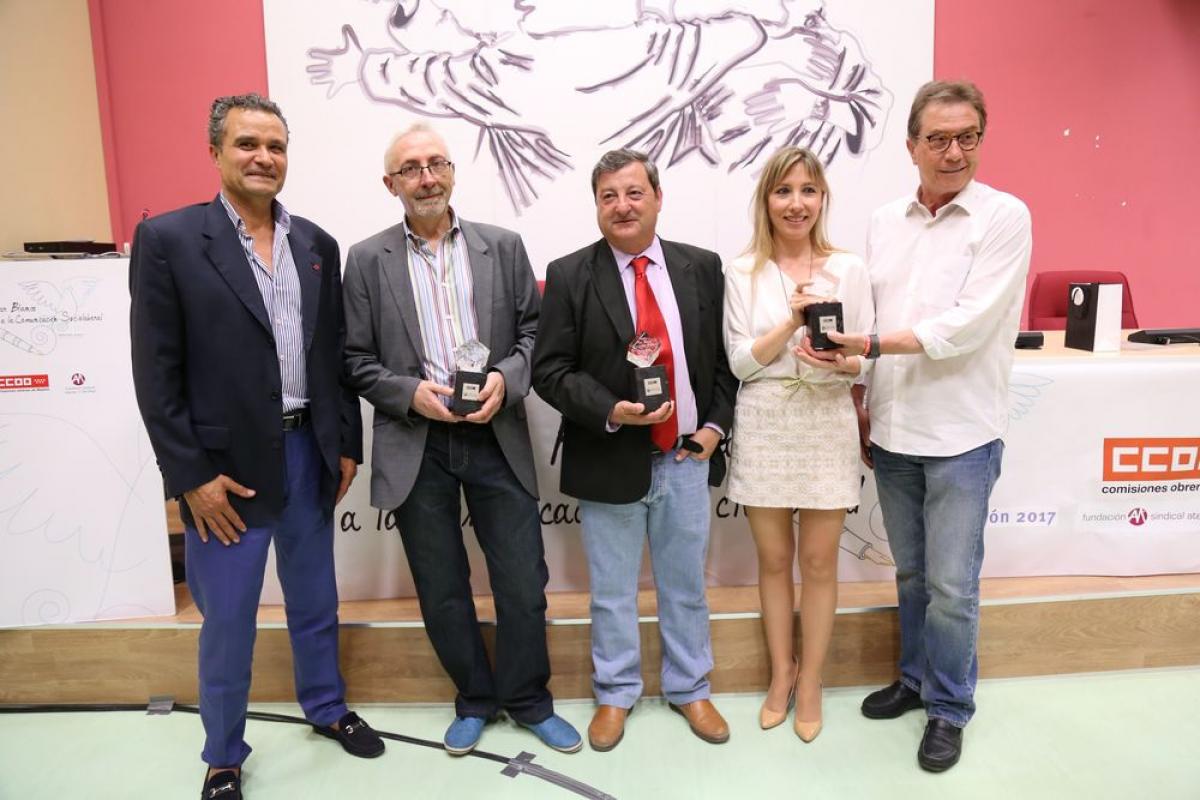 Mayo. Premios Pilar Blanco a la Comunicacin Sociolaboral, a Luis de la Calle, Jess Sebastin y Madridiario