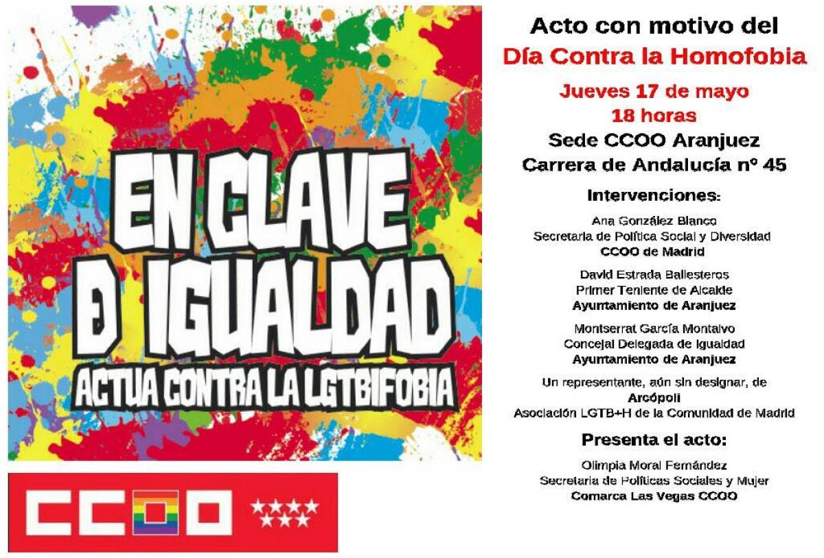 Acto con motivo del Da contra la Homofobia en Aranjuez