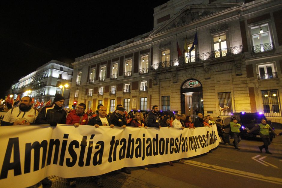 Manifestacin Huelga No Es Delito, por la amnista de trabajadores/as represaliados/as