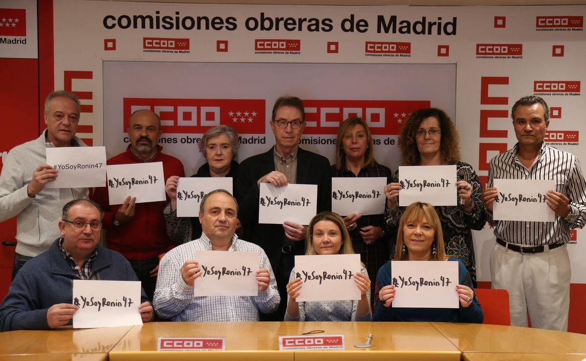 Noviembre. Apoyo de CCOO de Madrid al polica municipal que denunci las amenazas de muerte y proclamas nazis en un grupo de whatsapp de policas
