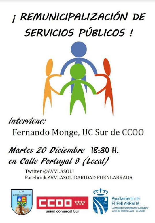 La remunicipalizacin de servicios, a debate en Fuenlabrada