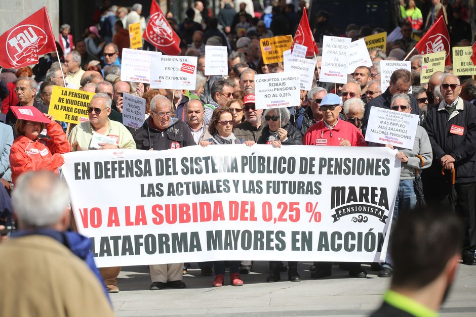 Manifestacin en defensa de las pensiones