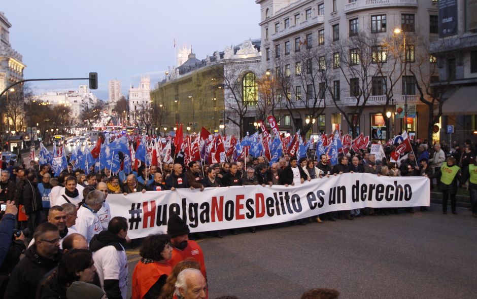 Manifestacin Huelga No Es Delito, por la amnista de trabajadores/as represaliados/as