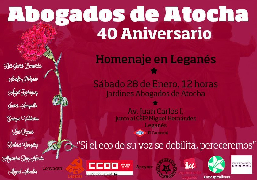 Actos de homenaje a los Abogados de Atocha, Legans