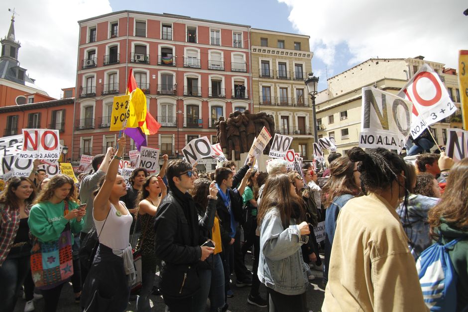 Manifestacin de estudiantes por la derogacin de la LOMCE, Madrid 14-4-2016