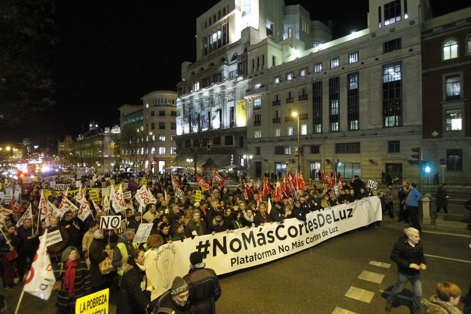Manifestacin en Madrid contra la pobreza energtica