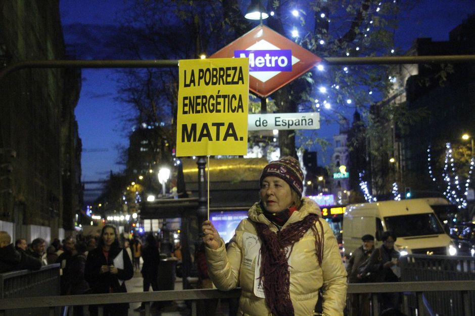 Manifestacin en Madrid contra la pobreza energtica